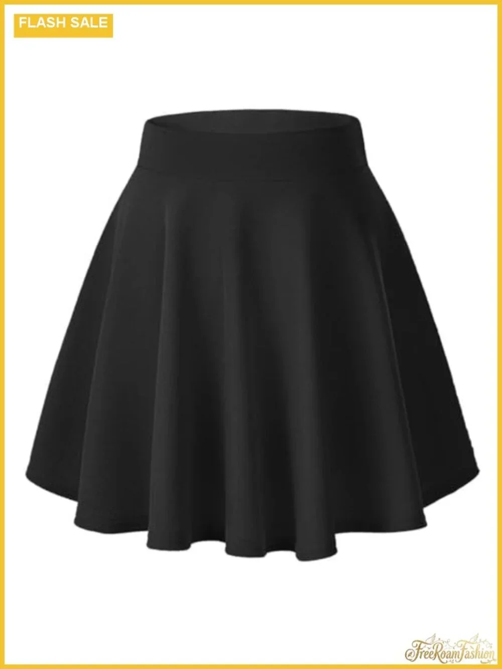 Stretchy Flared A-Line Mini Skater Skirt Casual Versatile
